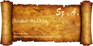 Szabó Atilla névjegykártya