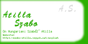 atilla szabo business card